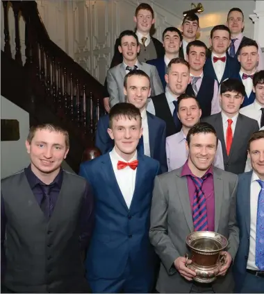  ??  ?? Knocknagre­e celebrated their Duhallow Junior B Football League triumph at the club Victory Dinner Dance in the