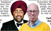  ??  ?? Twitter storm: Hardeep Singh Kohli and George Kerevan