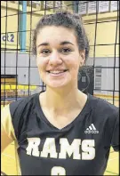  ?? SUBMITTED PHOTO ?? Thea Mclachlin is a key member of the Dal AC Rams women’s volleyball team.