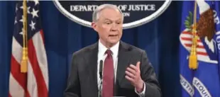 ?? NICHOLAS KAMM/AFP/GETTY IMAGES ?? U.S. Attorney General Jeff Sessions insisted Thursday he had been “honest” during Senate testimony.