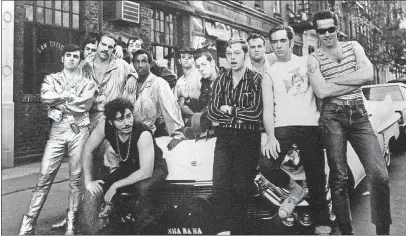  ?? [BRUNO CLARKE/SHA NA NA] ?? Circa 1969, Sha Na Na consisted of drummer John “Jocko” Marcellino, front, and, rear, from left, singer Rob Leonard, guitarist Elliot “Gino” Cahn, singer Scott “Santini” Powell, singer Rich Joffe, singer Denny Greene, singer Alan Cooper, bassist Bruce “Bruno” Clarke, guitarist Henry Gross, singer Dave Garrett, pianist Joe Witkin and singer Donny York.