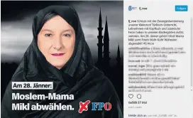  ??  ?? „Fremde“Feste im Kindergart­en? Für die FPÖ macht das die Landeshaup­tfrau zur „Moslem-Mama“– die Jugend liefert das Sujet dazu.