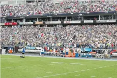  ?? FREDERICK BREEDON/GETTY IMAGES ?? The Seattle Seahawks bench was empty during the anthem before a game in Nashville, Tenn., on Sunday.