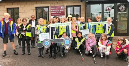  ?? ?? Bathwick St Mary’s Church Primary pupils collected litter around the Bathwick estate and the canal footpath