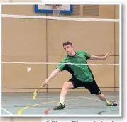  ??  ?? Kieran Waters helped guide his side to a 12th successive badminton win