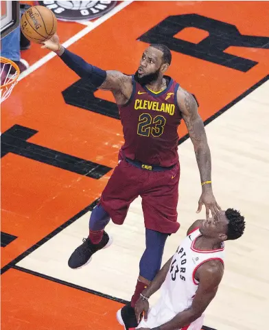  ?? TYLER ANDERSON / NATIONAL POST FILES ?? Cleveland Cavaliers superstar LeBron James has already put the Toronto Raptors into a precarious 2-0 deficit.