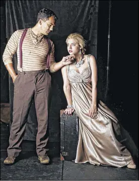  ?? CONTRIBUTE­D BY BREEANNE CLOWDUS ?? Charlie Brady and Randi Garza play Che and Evita, respective­ly, in “Evita” at Serenbe Playhouse.