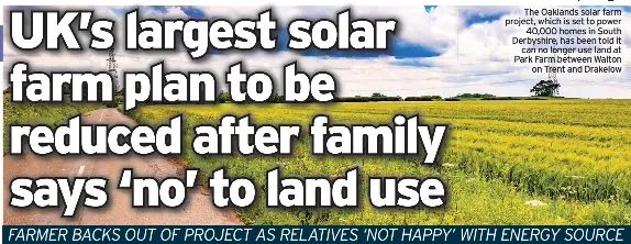 UK’s largest solar farm plan to be reduced after family says ‘no’ to ...
