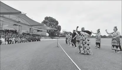  ??  ?? England captain Harry New Zealand Kaylum Boshier: The squads, officials and other spectators present at the event enjoyed the short opening programme, the highlight of which were traditiona­l Maori dances.