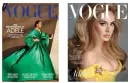  ?? ?? Adele on the covers of American Vogue and British Vogue. Composite: British Vogue: Steven Meisel/American Vogue: Alasdair Mclellan/CNP