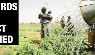  ??  ?? The 15.7 million Euros grant to the Zambian government is aimed at supporting irrigation and water management programme in which 11,000 small-scale farmers will bene  t.