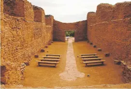  ?? Provided by Erica Asmus-otero ?? The Mission Church, built by the Spanish missionari­es with Pueblo labor and later burned by the Jemez people, is one of the many ruins uncovered at the Jemez Historic Site.