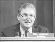  ?? LEIGH VOGEL/AP ?? Sen. Joe Manchin (D-W. Va.) said Sunday he never sought to have outsize influence over the Democratic agenda.