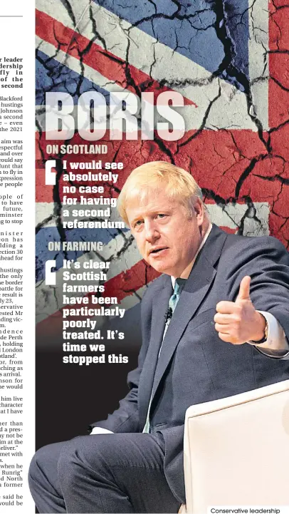  ??  ?? Conservati­ve leadership contenders Boris Johnson and Jeremy Hunt took part in hustings in Perth on Friday night