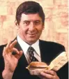  ?? MCDONALD’S ?? Jim Delligatti holds a Big Mac around the time of its introducti­on 50 years ago.