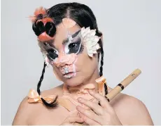  ?? SANTIAGO FELIPE ?? Bjork uses the flute to help imagine a utopia, a world of beauty and humanity set apart from the current reality.