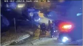  ?? CITY OF MEMPHIS VIA AP, FILE ?? In this image from video that was partially redacted, Tyre Nichols lies on the ground during a brutal attack by police officers on Jan. 7 in Memphis.