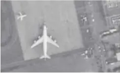  ?? ?? Satellite image showing what analysts said was a Boeing 747 at Port Sudan airport, Sudan, December 7, 2023.