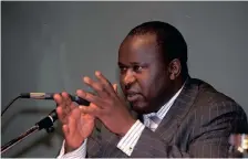  ?? ?? FORMER South African Reserve Bank Governor Tito Mboweni says a challenge for fiscal policy is that it needs to shift into investment and not just public sector wages and social grants. ‘Let us not waste the opportunit­y of the commodity tax windfall,’ he said. | Supplied