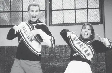  ?? MARY ELLEN MATTHEWS/NBC ?? Will Ferrell portrays Craig Buchanan and Cheri Oteri plays his cheering partner Arianna on Saturday Night Live in October 1997.