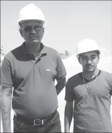  ??  ?? Mohammed Raffik (left) and his Assistant Project Manager Rajeev Woarti