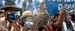  ?? AP ?? Supporters of socialist candidate Luis Arce attend his closing campaign rally in El Alto, Bolivia before today’s presidenti­al election.