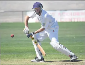  ??  ?? EXPERIENCE: Stawell-great Western’s Travis Nicholson shows off the concentrat­ion that helped lead his team into a Grampians Cricket Associatio­n grand final. Picture: PAUL CARRACHER