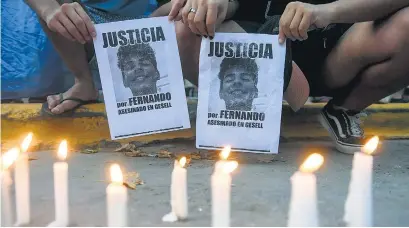  ?? Télam ?? Los reclamos de justicia por Fernando no cesan.