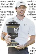  ??  ?? Mentally strong: Rory Mcilroy enjoyed his fourth title win of this campaign