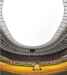  ?? Reuters ?? An interior view shows the Luzhniki Stadium, which will host matches of the World Cup in Moscow.