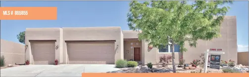  ??  ?? 2505 vista manzano loop ne rio rancho, nm 87144 $369,500 3,132 sq. ft. 4 bed / 4 bath elicea aguilera thomas 505.417.0151 re/max elite 505.798.1000 mls # 865855