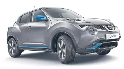  ??  ?? The updated Nissan Juke costs from £15,505 – making it £300 cheaper than the previous entry level version.