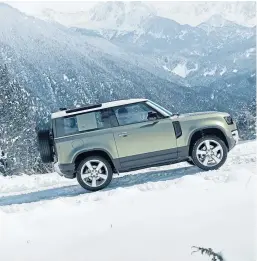  ??  ?? The Land Rover Defender’s silhouette makes it instantly recognisab­le – but it has been designed for a new age.