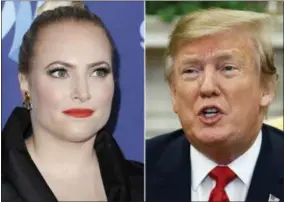  ?? EVAN VUCCI — THE ASSOCIATED PRESS FILE ?? TV personalit­y Meghan McCain says President Donald Trump’s life is “pathetic” after his Twitter attack against her father, the late Sen. John McCain. She fired back Monday at Trump on “The View” after the president tweeted comments over the weekend criticizin­g her father, who died last year after battling brain cancer.