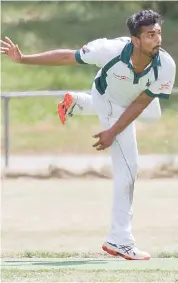  ??  ?? APK Rangajith was key for Garfield Tynong, taking three wickets on Saturday.