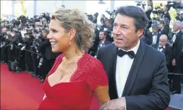  ??  ?? Christian Estrosi et son épouse, enceinte, au Festival de Cannes le  mai dernier. (Photo Patrice Lapoirie)