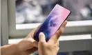  ??  ?? The optical fingerprin­t sensor under the screen has increased in size, making it faster and more accurate. Photograph: OnePlus