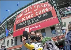  ??  ?? Clancy Keller, the wife of Pirates pitcher Mitch Keller, takes a selfie with Mr. Keller’s sister-in-law Kelsey Keller.