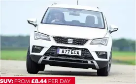  ??  ?? SUV: FROM £8.44 PER DAY