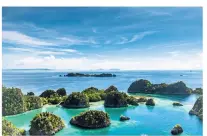  ??  ?? The island chains of Raja Ampat in Indonesia offers an off-the-grid experience.