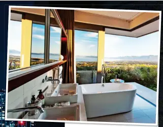  ??  ?? ON TAP: A furo soaking bath, left, at Aman Tokyo. Above: A view of the nature reserve at Grootbos, South Africa