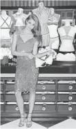  ?? JB LACROIX, WIREIMAGE ?? Model Taylor Hill shows off the Victoria’s Secret Bralette Collection April 19 in Santa Monica, Calif.