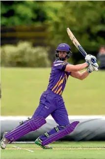  ?? PHOTO: JOHN DAVIDSION/PHOTOSPORT ?? Canterbury wicketkeep­er-batsman Cam Fletcher top scored for the Kings with 43 but in a losing cause against Auckland at Hagley Oval yesterday.