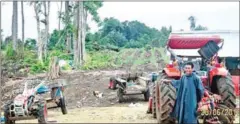  ?? SUPPLIED ?? Tractors in an area of protected forest in Oddar Meanchey that locals say was seized by military officials in 2016. Incursions by the military have been blamed for the failure of a REDD+ project in the province.