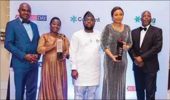  ?? ?? L-R: Chief Financial Officer, STL Trustees Limited, Oko Mba; Head, Business Developmen­t, Sade Ademokunwa; Investment Strategist, Ahmed Olaitan Banu; MD/CEO, Funmi Ekundayo; and Head, Trust Services/Legal, Akin Oni, during BAFI Awards 2022 where STL Trustees won Trustees Company of the Year Award