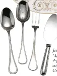  ?? ?? Jean Couzon “Lyrique” 4-piece hostess set, $275; Gearys