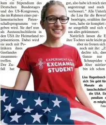  ?? Foto: Marz ?? Lisa Hagenbusch freut sich: Sie geht für zehn Monate als Aus tauschschü­lerin in die USA. Ein Sti pendium macht es möglich.