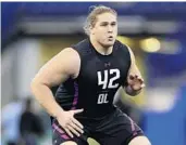  ?? MICHAEL CONROY/AP ?? Virginia Tech’s Wyatt Teller could be available to the Dolphins, even if they wait until the fourth round to draft him.