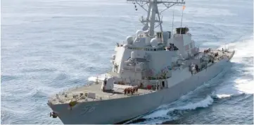 ?? — Reuters ?? The guided-missile destroyer USS John S McCain.