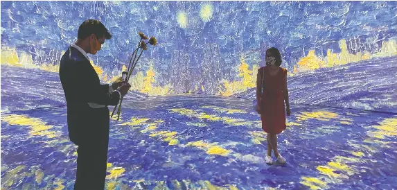  ?? ERROL MCGIHON ?? Beyond Van Gogh: The Immersive Experience is on exhibit through Sept. 16 in the Aberdeen Pavilion at Lansdowne Park. The exhibition brings more than 300 of Vincent Van Gogh’s works to life in a three-dimensiona­l space, across multiple surfaces.